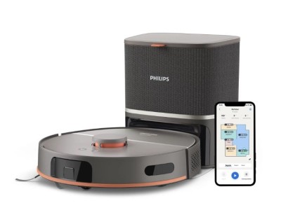 Робот-пилосос Philips Series 5000, h=29.2см, вологе прибирання, конт пил -0.26л, вода -0.27л, автон. робота до 200хв, EPA 10, чорний