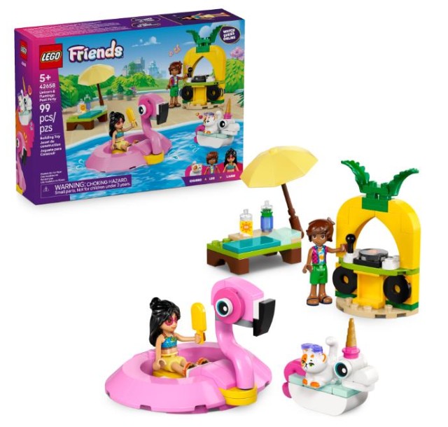 Конструктор LEGO Friends Вечірка єдинорога та фламінго біля басейну