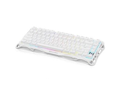 Клавіатура механічна GravaStar Mercury K1 Lite 80keys, GravaStar x BSUN Grey, EN/UKR, BT/WL/USB, білий