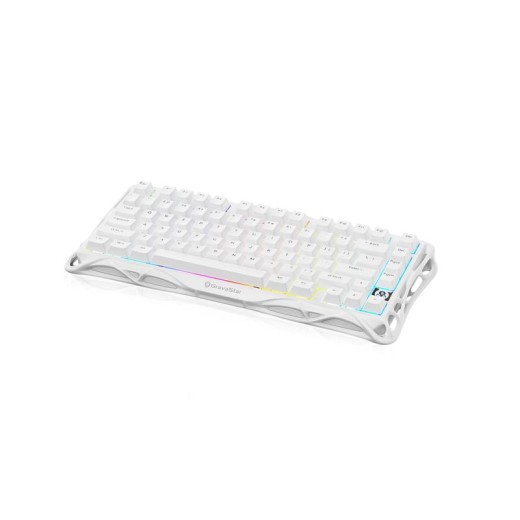 Клавіатура механічна GravaStar Mercury K1 Lite 80keys, GravaStar x BSUN Grey, EN/UKR, BT/WL/USB, білий