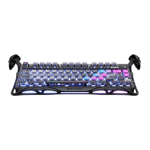 Клавіатура механічна GravaStar Mercury K1 Pro 80keys, GravaStar x Kailh Speedy Mint, BT/WL/USB, чорний