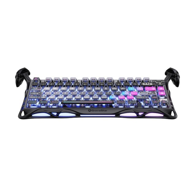 Клавіатура механічна GravaStar Mercury K1 Pro 80keys, GravaStar x Kailh Speedy Mint, BT/WL/USB, чорний