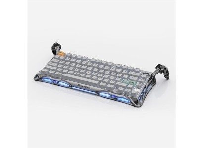 Клавіатура механічна GravaStar Mercury K1 Pro 80keys, GravaStar x Kailh Speedy Mint, EN/UKR, BT/WL/USB, сірий