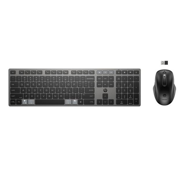 Комплект клавіатура та миша НР 720 Multi-Device Rechargeable, BT, EN/UK, чорний