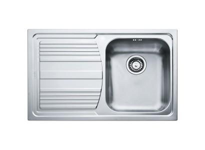 Кухонна мийка Franke Logica Line LLX 611-79/101.0381.810/нержав.сталь Декор/прямокут.,крило зліва/790х500х195/врізна
