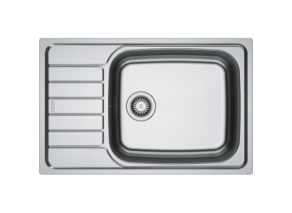 Мийка кухонна Franke Spark, нерж.сталь, прямокутник, з крилом, 780х500х160мм, чаша - 1, врізна, оборотна, SKL 611-78 XL, нерж декор