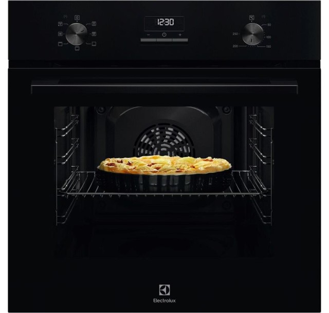 Духова шафа Electrolux електрична, 65л, A, дисплей, конвекція, чорний