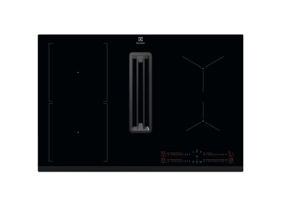 Варильна повверхня Electrolux індукційна, 80см, розширена зона, вбудована витяжка, Hob2Hood, чорний