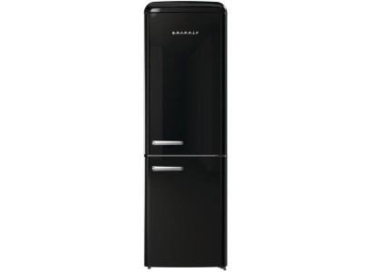 Холодильник з нижн. мороз. камерою Gorenje, 194x66x60см, 2 двері, 204(96)л, А++, Retro, NoFrost+, Внутр. Диспл, Зона св-ті, чорний