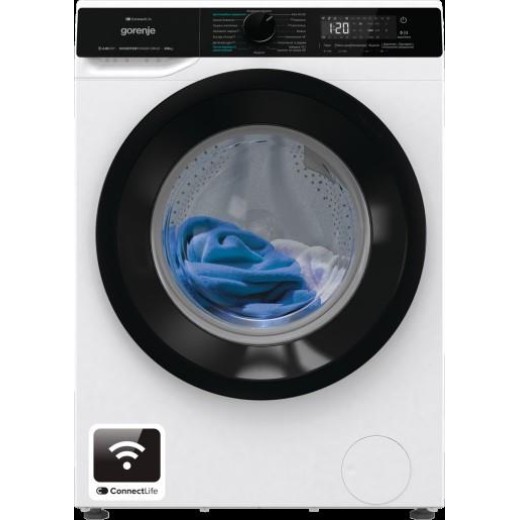 Прально-сушильна машина Gorenje фронтальна, 9(6)кг, 1400, A+, 55см, дисплей, інвертор, Wi-Fi, білий