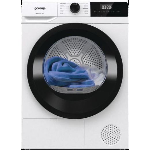 Сушильна машина Gorenje DHNE82/P тепловий насос, 8кг, А++, 60см, дисплей, білий