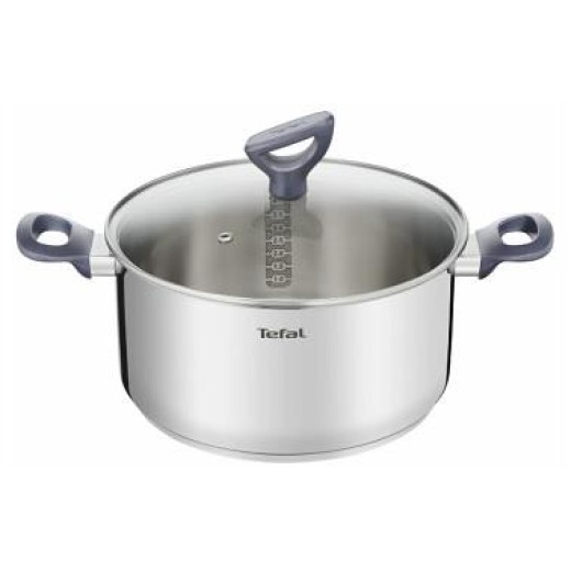 Каструля Tefal Daily Cook з кришкою, 24см, нержавіюча сталь, алюміній, бакеліт