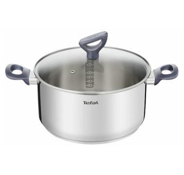 Каструля Tefal Daily Cook з кришкою, 24см, нержавіюча сталь, алюміній, бакеліт
