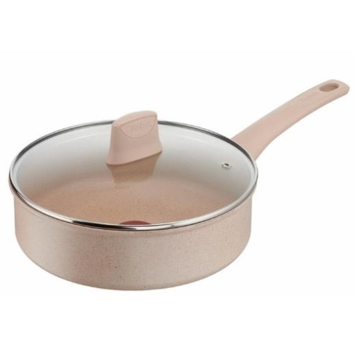 Сотейник Tefal Delight, з кришкою, 24см, алюміній, бпкеліт, бежевий