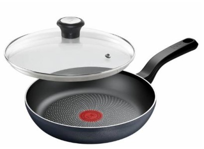 Сковорода з кришкою Tefal So' Light, 24см, алюміній, бакеліт, скло, чорний