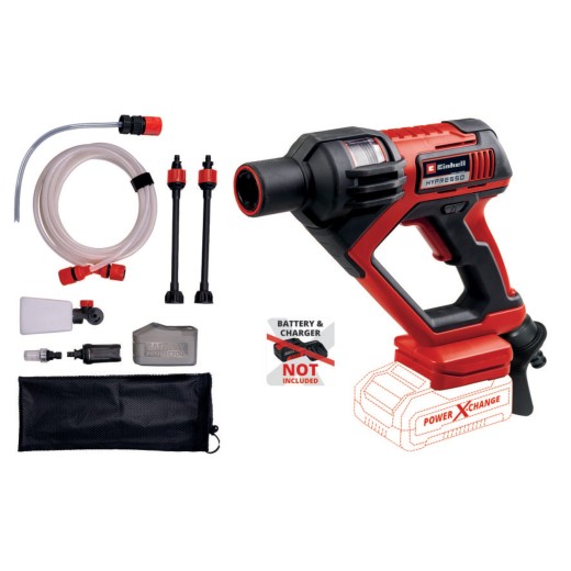 Мийка акумуляторна Einhell HYPRESSO 18/24-1 Li - Solo, PXC, 18В, до 24 бар, 240 л/хв, самовсмоктування, 2.1 кг (без АКБ і ЗП)