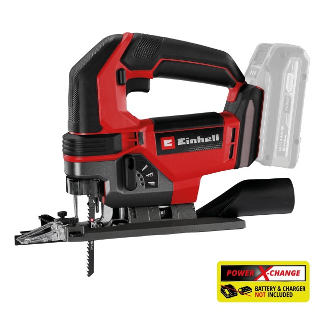Лобзик акумуляторний Einhell TE-JS 18/100 Li - Solo, PXC, 18В, 3000 об/хв, ход 26 мм, 1.87 кг (без АКБ і ЗП)