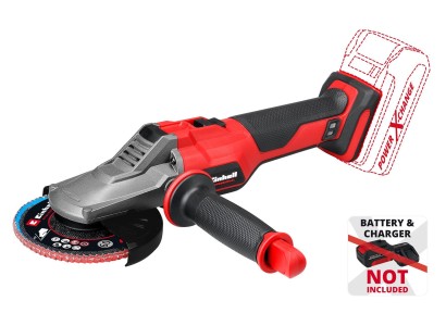 Шліфмашина кутова акумуляторна Einhell TP-AG 18/125 F Li BL - Solo, PXC, 18В, безщіткова, 125 мм, 8500 об/хв, плаский редуктор, 1.57кг (без АКБ та ЗП)