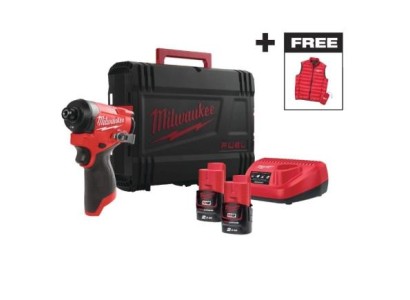 Гвинтоверт ударний акумуляторний Milwaukee M12 FID2-202X 12В АКБ 2х2А·год 0-4000об·хв 170Нм 1/4