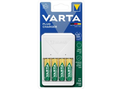 Зарядний пристрій Varta Plug Charger 4хNI MH AA2100 мА•год