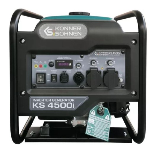 Генератор бензиновий інверторний Konner&Sohnen KS 4500i, 230В, 4.5кВт, ручний стартер, 33кг