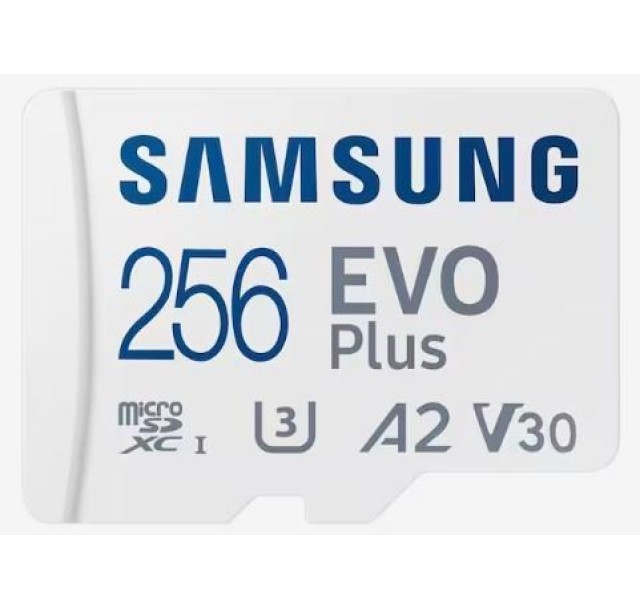 Карта пам'яті Samsung microSD 256GB C10 UHS-I  R130MB/s Evo Plus + SD