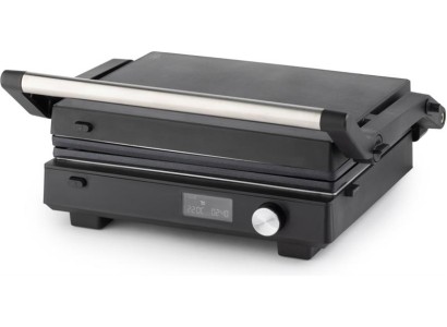 Гриль Gorenje прижимний 2100Вт, темп. режимів-7, з`ємні пластини, розкриття на 180°, метал, чорний