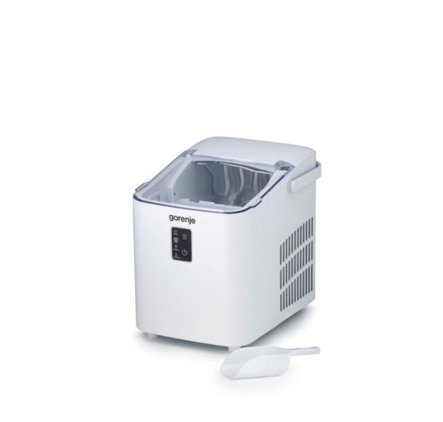 Льодогенератор побутовий Gorenje, 12кг/добу, 1 л, дисплей, білий