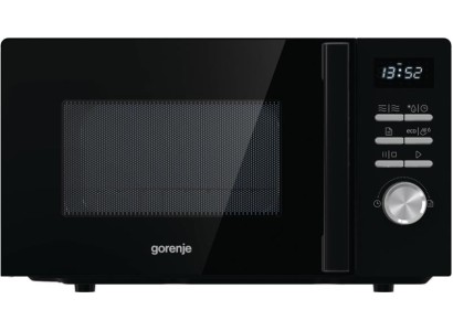 Мікрохвильова піч Gorenje, 20л, електр. керув., 800Вт, гриль, дисплей, 11 програм, чорний