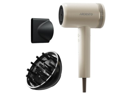 Фен Ardesto Pearl Cream HD-Y702PERL, 1500-1800Вт, 3 швидкості, 3 темп.режими, магнітні насадки,бежевий