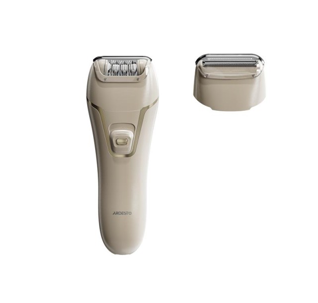 Епілятор Ardesto 2в1 Pearl Cream LESH-Y700PERL, пінцетний, акумул., пінцет.-18, сух., насадок-2, бежевий