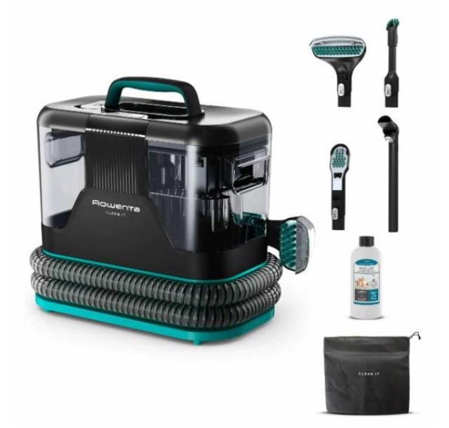 Пилосос Rowenta миючий Clean It, 750Вт, конт пил -1,5л, вода -2,3л, 13500 Па, 4 насадки, чорний