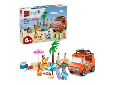 Конструктор LEGO Bluey Пляж і сімейна поїздка на автомобілі Блуї