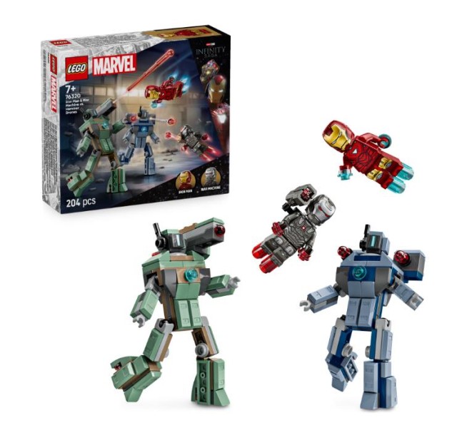 Конструктор LEGO Super Heroes Залізна людина та Бойова Машина проти Хаммер Дронів