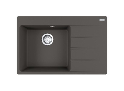 Мийка кухонна Franke Centro, фраграніт, прямокутник, з крилом, 780х500х200мм, чаша - 1, врізна, CNG 611-78 TL, сірий сланець