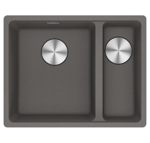 Мийка кухонна Franke Maris, фраграніт, прямокутник, без крила, 553х433х200мм, чаша - 1.5, під стільницю, MRG 160, сірий камінь