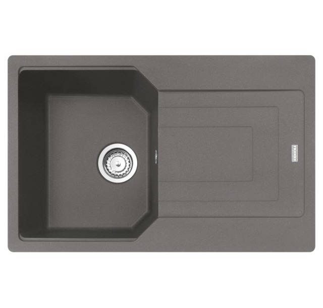 Мийка кухонна Franke Urban, фраграніт, прямокутник, з крилом, 780х500х220мм, чаша - 1, врізна, оборотна, UBG 611-78, сірий камінь