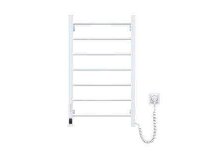 Рушникосушка Ardesto електрична  SMART, 480x800мм, таймер-регулятор, сталь, праве підключення, білий