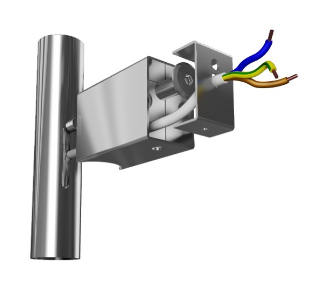 Комплект прих.підкл шнура 25х50 під круглий стояк чорн.мат.