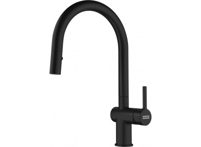 Змішувач для кухні Franke Active J, довж.виливу - 227мм, поворотний, 1+1фільтр+душ, чорний матовий