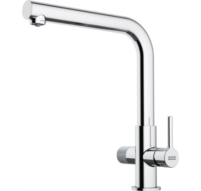 Змішувач для кухні Franke Lina L Clear Water 2.0, довж.виливу - 254 мм, поворотний, 1 важіль , хром