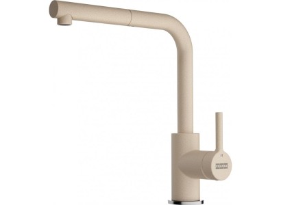 Змішувач для кухні Franke Lina L Pull Out, довж.виливу - 218мм, поворотний, 1важіль, витяжний, бежевий