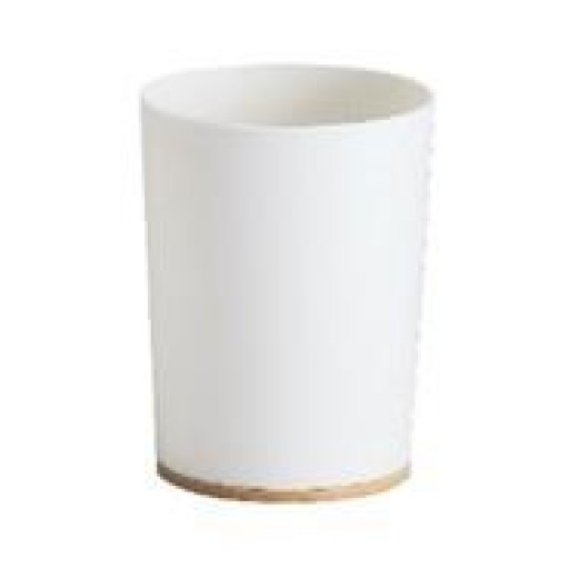 Склянка для зубних щіток Ardesto Minimalism 7.8x11.3см, поліпропілен, бамбук, білий