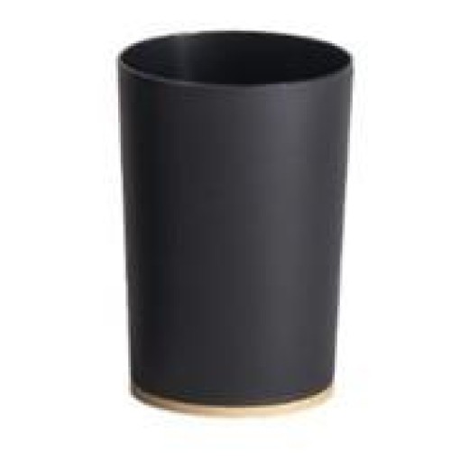 Склянка для зубних щіток Ardesto Minimalism 7.8x11.3см, поліпропілен, бамбук, чорний