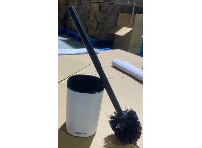 Набір щітка для унітазу з підставкою Ardesto Vigor 9.9x15/39см, поліпропілен, нержавіюча сталь, білий