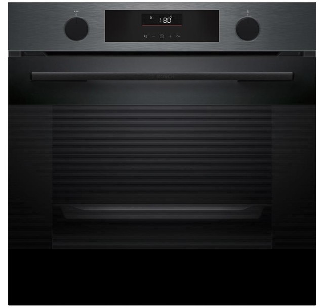Духова шафа Bosch електрична, 76л, A, дисплей, конвекція, телескопічні направляючі, темно-сірий