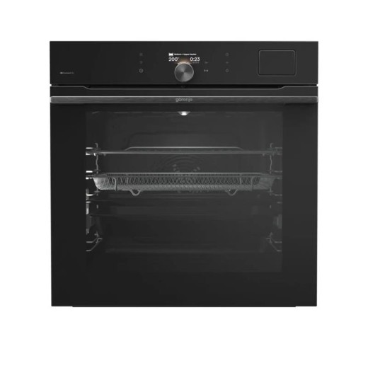 Духова шафа Gorenje електрична, 77л, A+, Wi-Fi, пароварка, дисплей, конвекція, готув. на різн рівнях, чорний