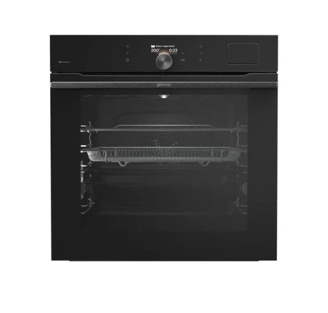 Духова шафа Gorenje електрична, 77л, A+, Wi-Fi, пароварка, дисплей, конвекція, готув. на різн рівнях, чорний