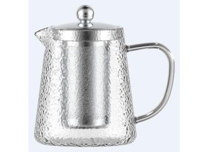 Заварник Ardesto Gemini 950мл, боросилікатне скло, нержавіюча сталь, прозорий