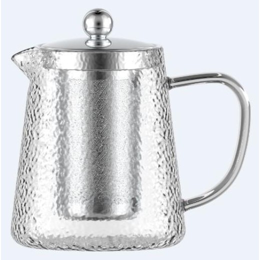 Заварник Ardesto Gemini 950мл, боросилікатне скло, нержавіюча сталь, прозорий